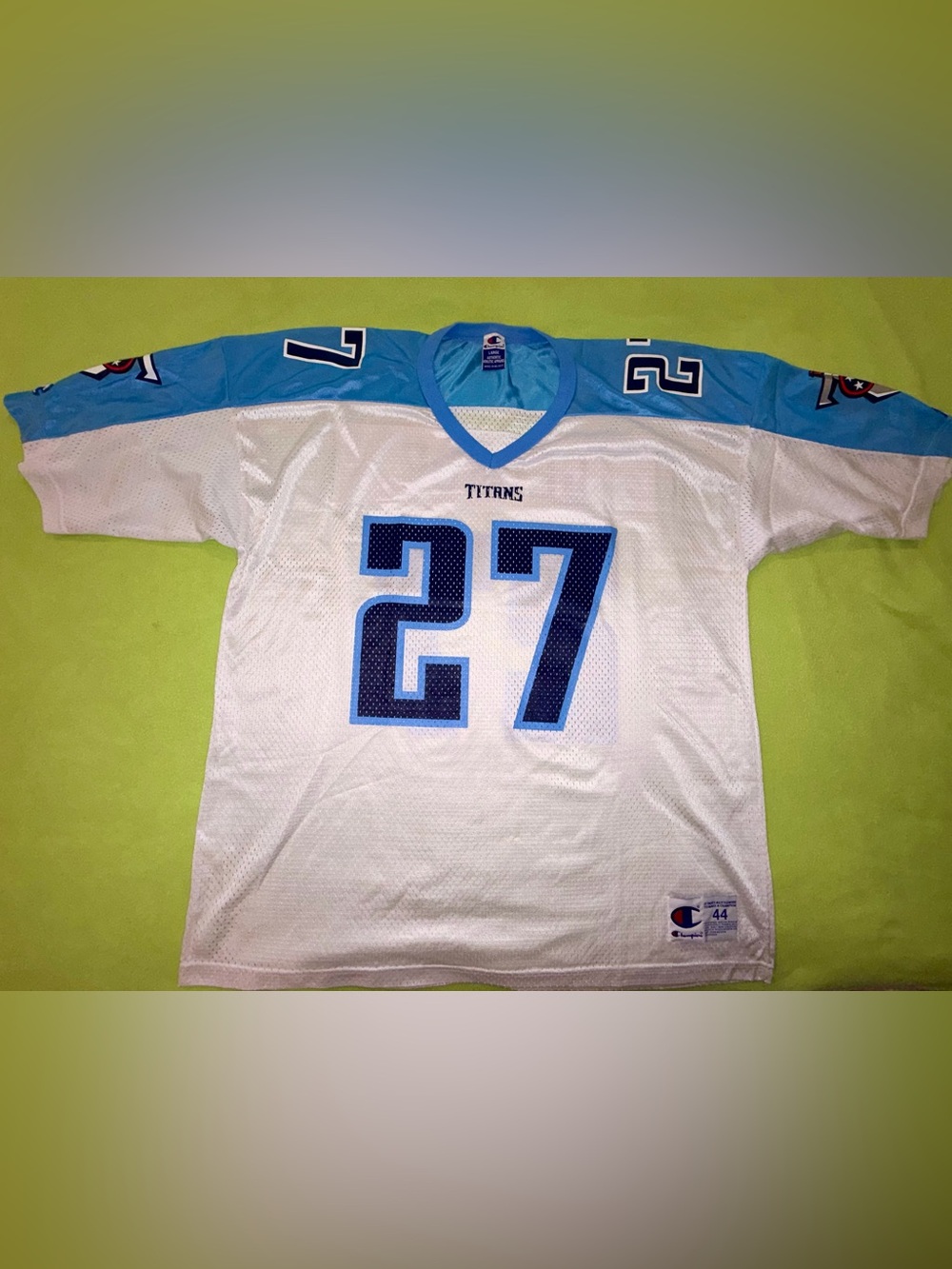 VTG 90s Champion Tennessee Titans Eddie George 27 Mesh Jersey Size Large